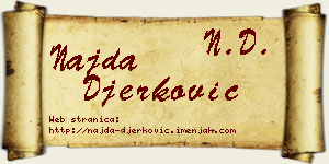 Najda Đerković vizit kartica